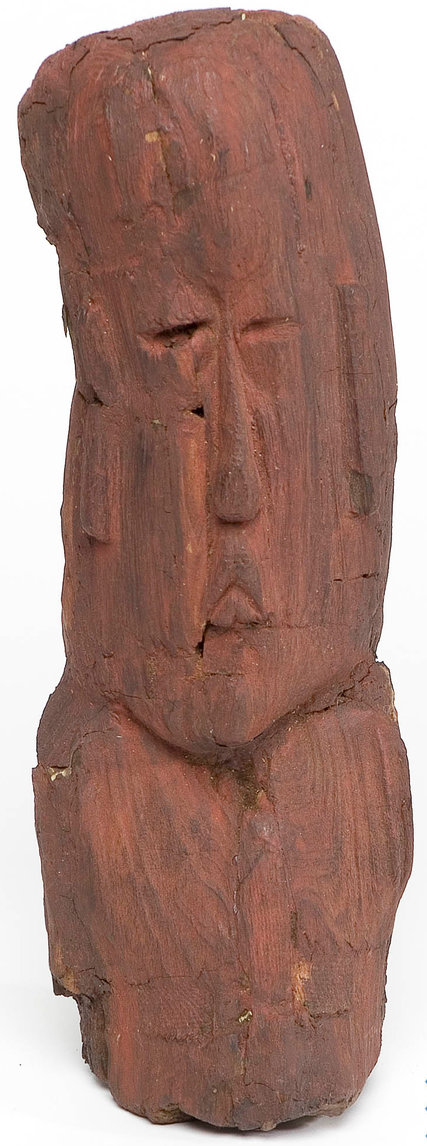 2015 Two Olmec Wood Head Carvings
