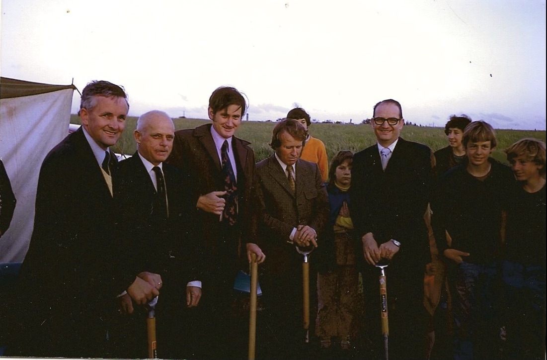 Moe Branch Chapel in Australia ground breaking, with Corinna's father on the far left