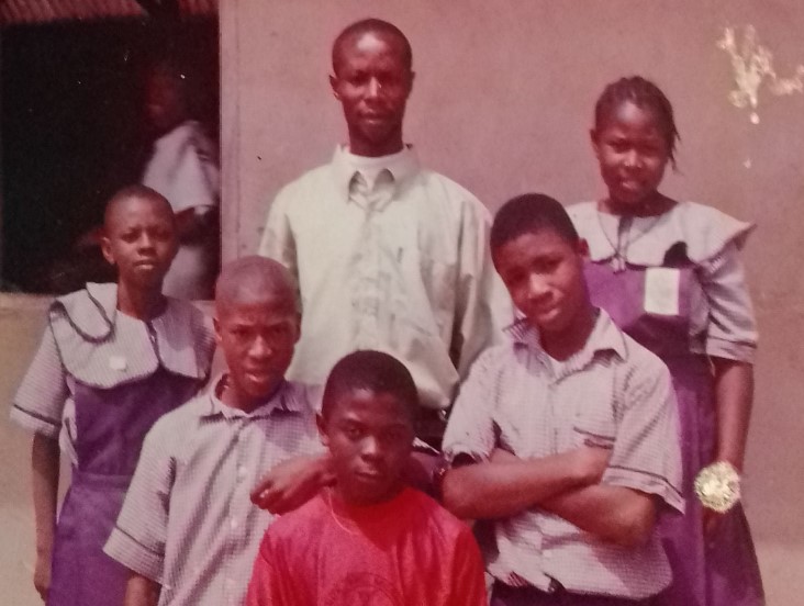 Our Lady's Nursery and Primary School. Suleja, Nigeria, 2000. Amaechi's classmates and the teacher