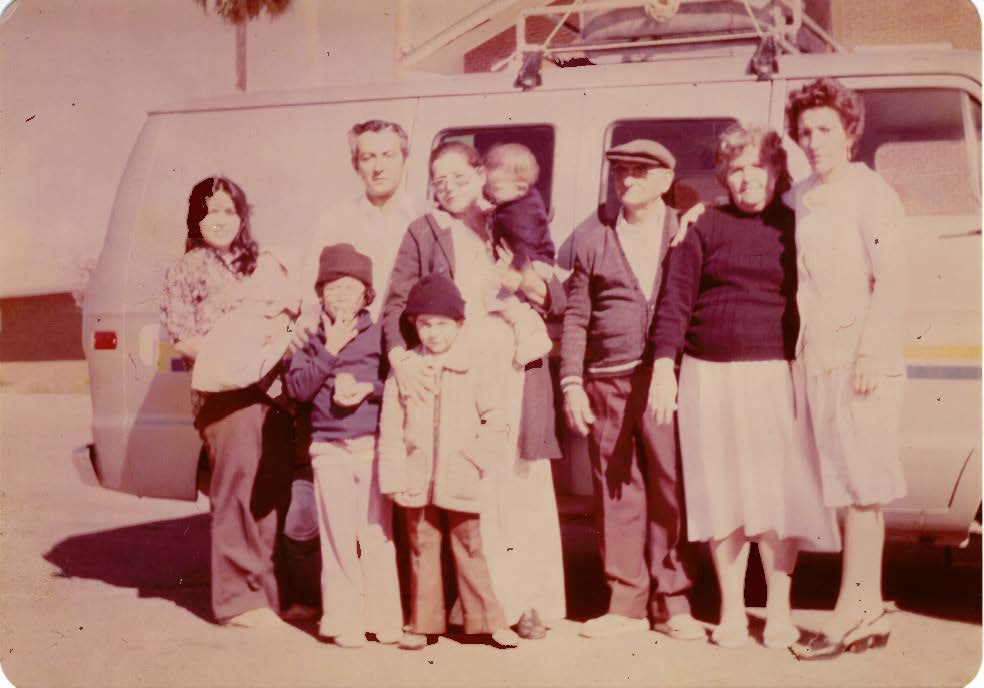 Mesa, Arizona, 1981. Roberto and his family, who drove from El Salvador to be sealed in the Mesa Temple. This van broke down on the return journey and had to be sold to purchase three airline tickets